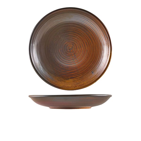 Picture of Terra Porc Rustic Copper Deep Coup Plate 25cm