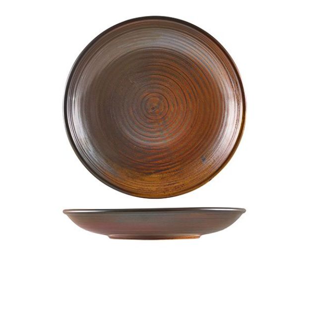 Picture of Terra Porc Rustic Copper Deep Coup Plate 25cm