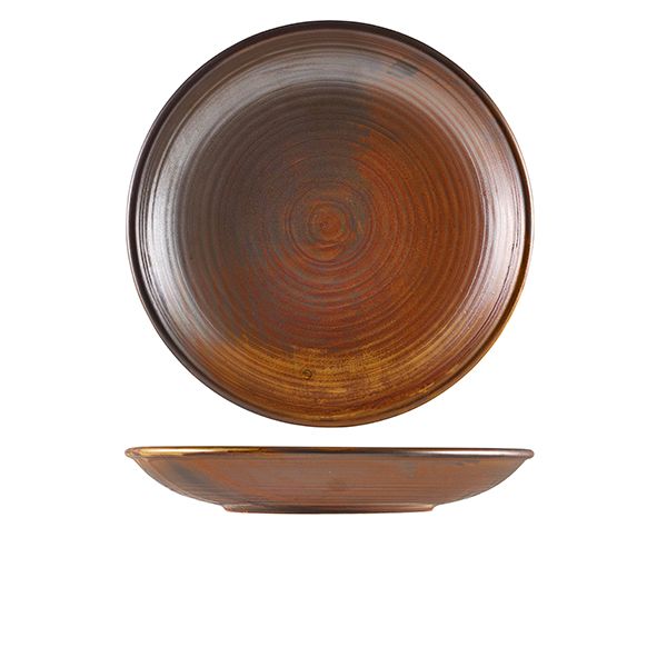 Picture of Terra Porc Rustic Copper Deep Coup Plate 28cm