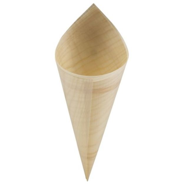 Picture of GW Disp Wooden Serving Cones 18cm (100)