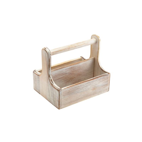 Picture of Medium White Wooden Table Caddy