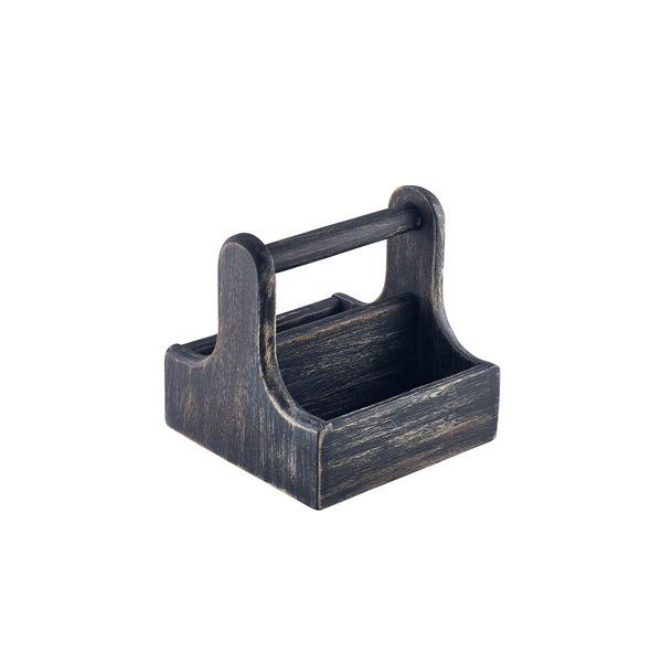 Picture of Small Black Wooden Table Caddy