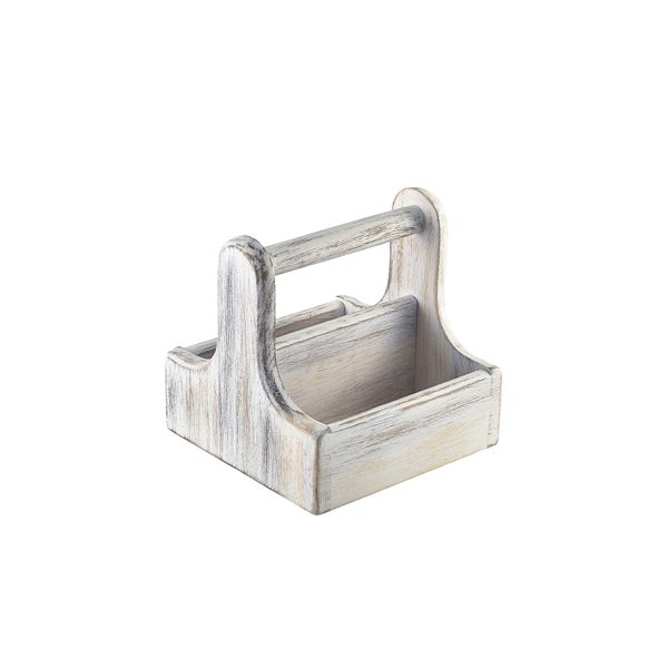 Picture of Small White Wooden Table Caddy