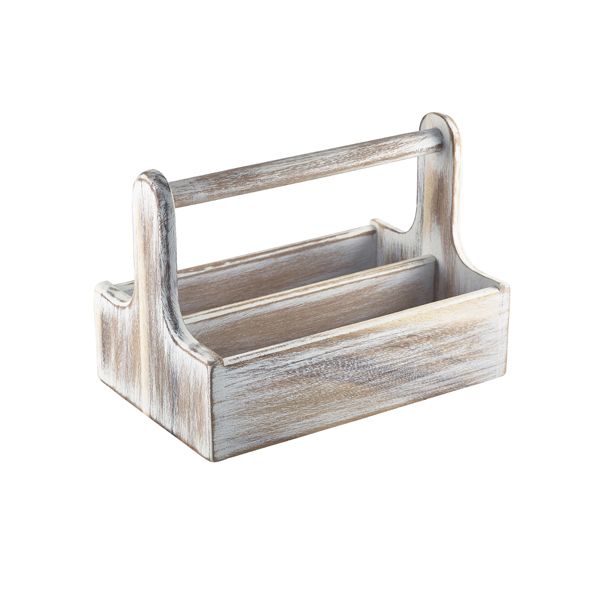 Picture of White Wooden Table Caddy