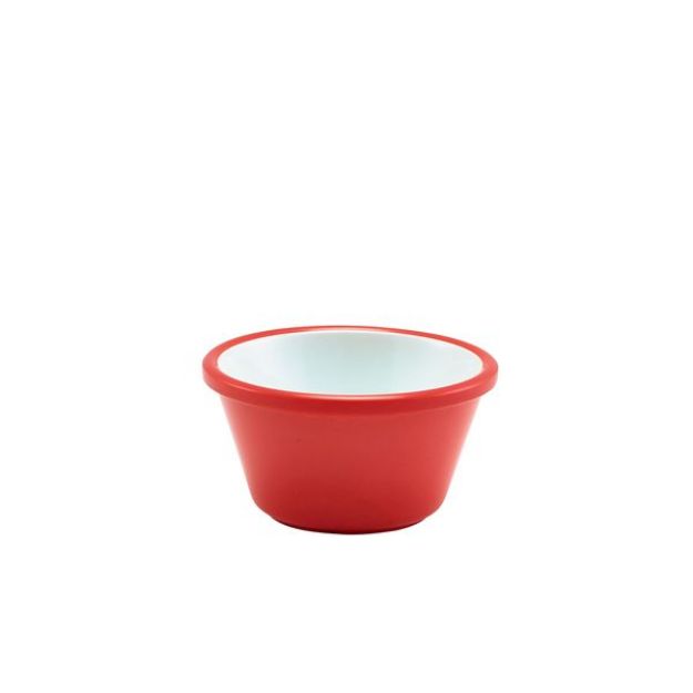 Picture of Two Tone Melam Ramekin Red & White 59ml/2oz