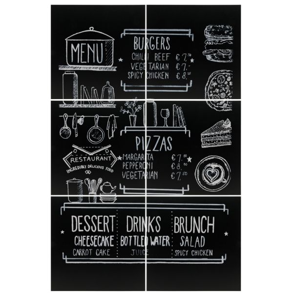 Picture of Frameless Chalkboard 6pc Set