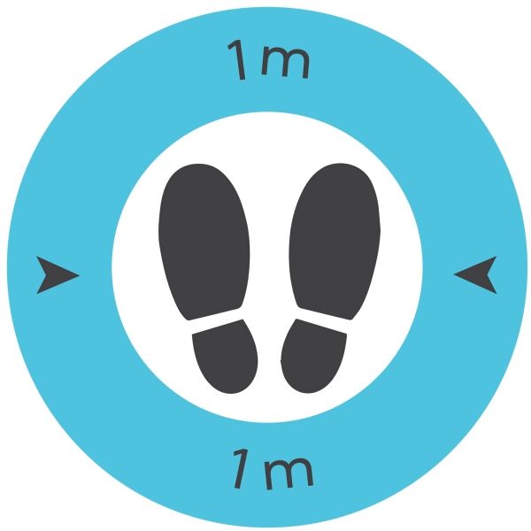 Picture of Safe Distance 1 Metre Floor Graphic (10pck)