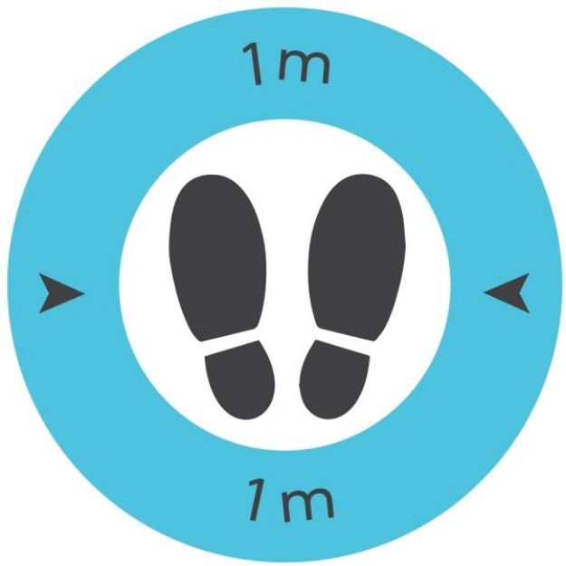 Picture of Safe Distance 1 Metre Floor Graphic (10pck)