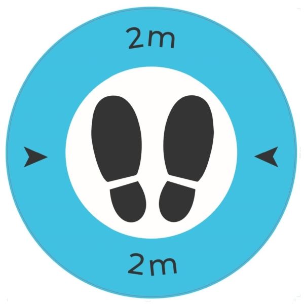 Picture of Safe Distance 2 Metre Floor Graphic (10pck)