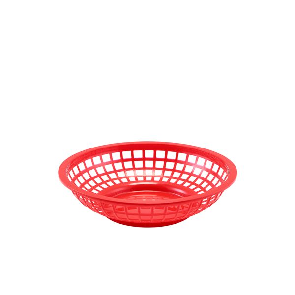 Picture of GenWare Round Fast Food Basket Red 20cm