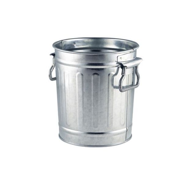 Picture of Miniature Galvanised Bin 14x12x15cm