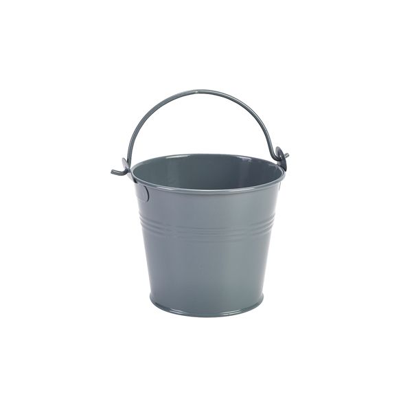 Picture of Galvanised Steel Serving Bucket 10cm Dia Grey