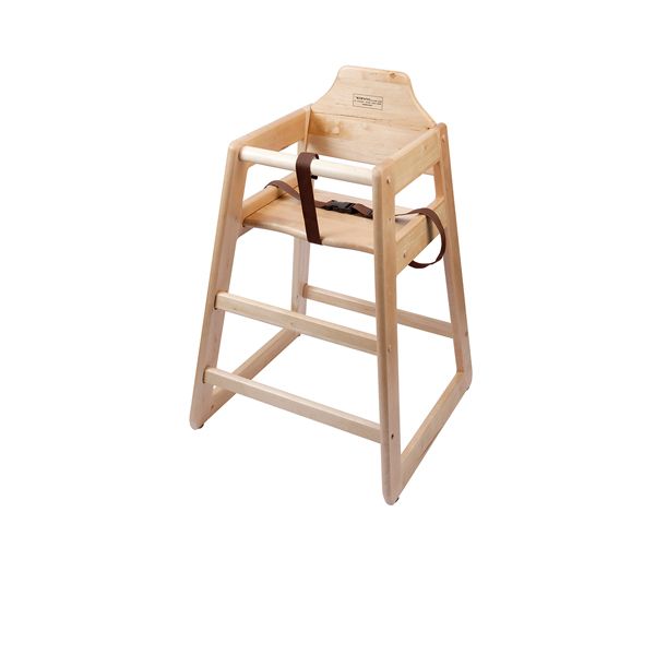 Picture of Wooden High Chair - Light Wood