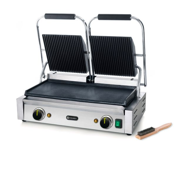 Picture of Hendi Double Ribbed Top Contact Grill