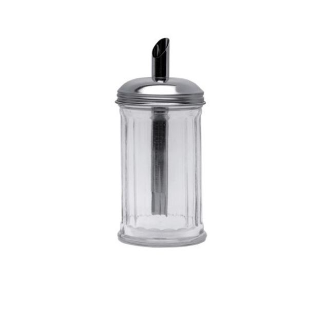 Picture of Sugar Pourer Clear Glass Base S/St.Tube Top