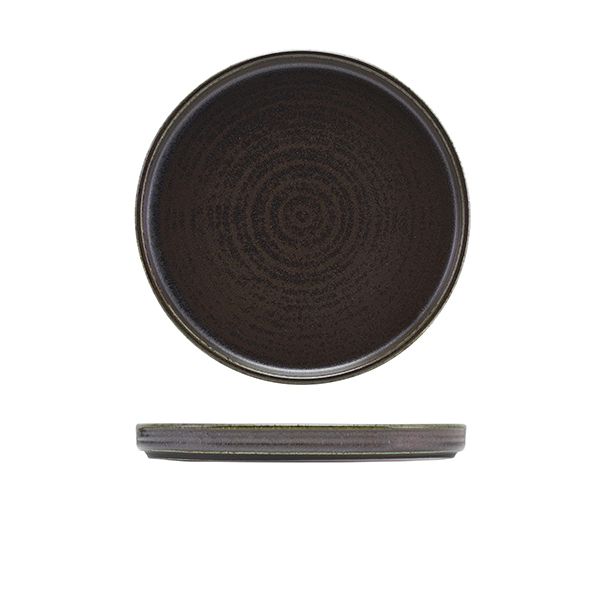 Picture of Terra Porc Black Low Presentation Plate 21cm