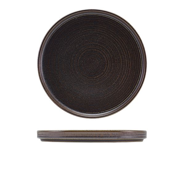 Picture of Terra Porc Black Low Presentation Plate 25cm