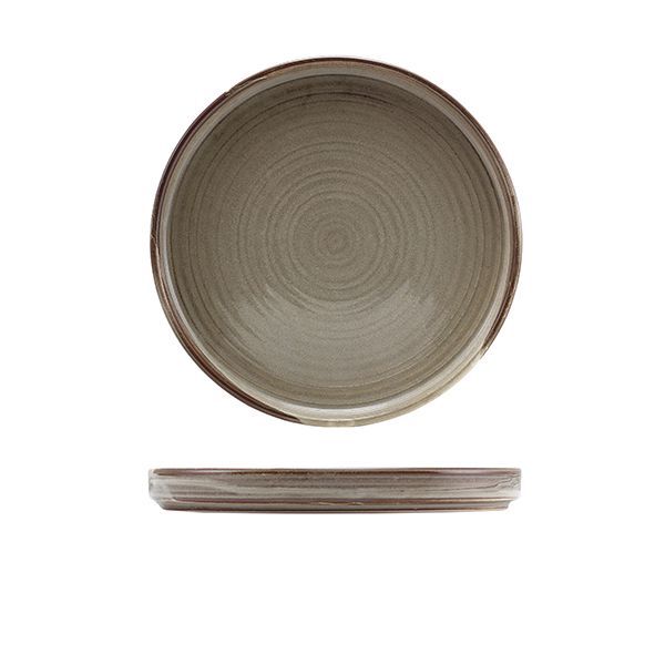 Picture of Terra Porc Grey Low Presentation Plate 21cm