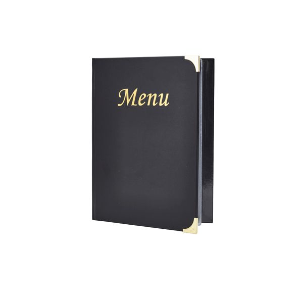 Picture of A4 Menu Holder Black 8 Pages