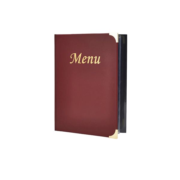 Picture of A4 Menu Holder Wine Red 8 Pages