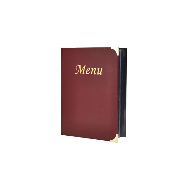 Picture of A5 Menu Holder Wine Red 8 Pages