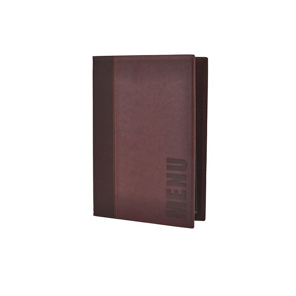 Picture of Contemporary A4 Menu Holder Wine Red 4 Pages