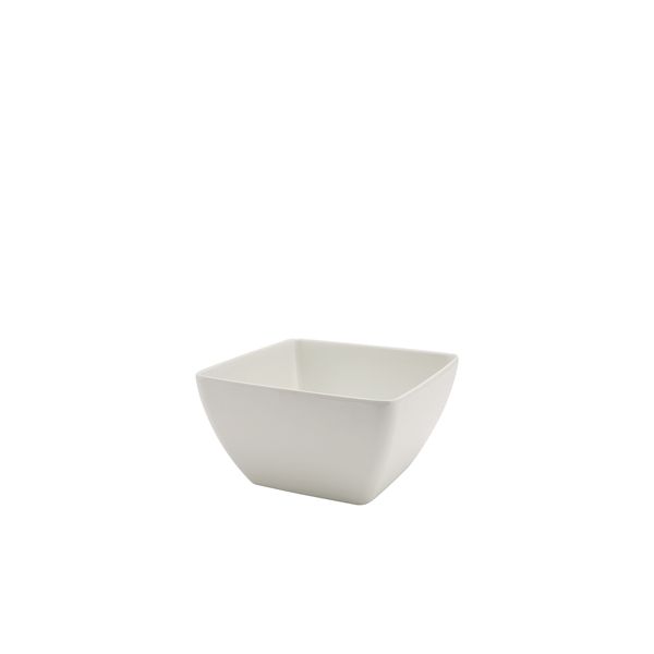 Picture of White Melamine Curved Square Bowl 19cm