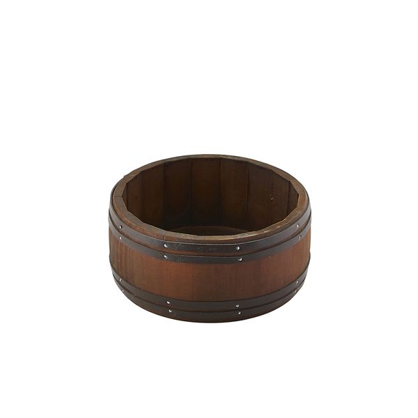 Picture of Miniature Dark Wooden Barrel 16.5 Dia x 8cm