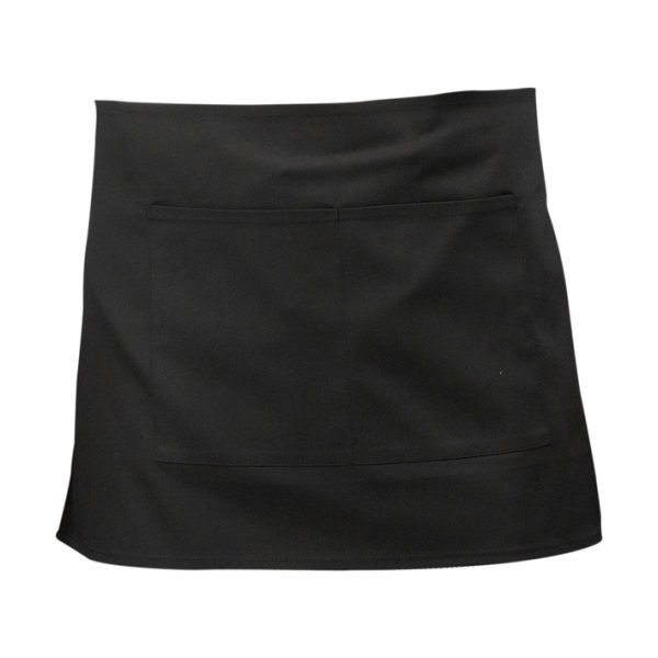 Picture of Black Short Apron Split Pocket 70cm x 37cm