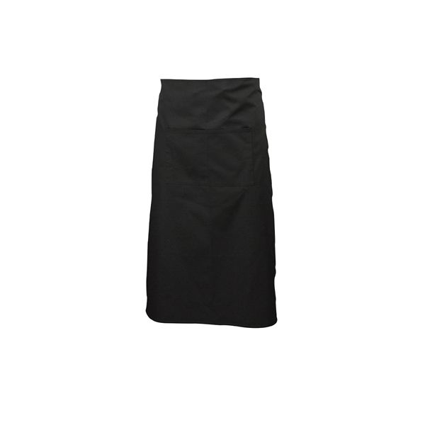 Picture of Black Long Apron W/ Split Pocket 90cm Long