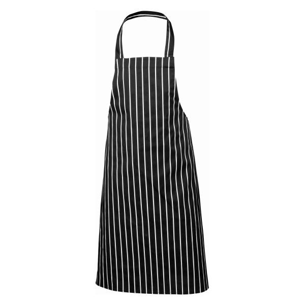 Picture of Black Butchers Stripe Bib Apron 70x100cm