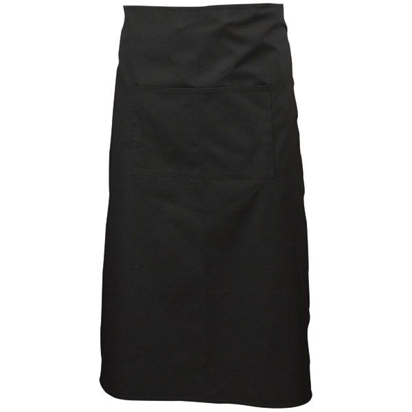 Picture of Black Waist Apron W/ Split Pocket 70cm Long