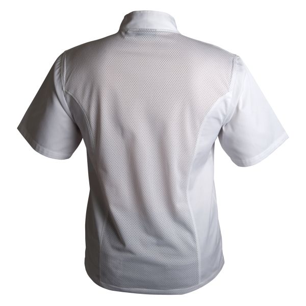 Picture of CoolB Press Stud Jacket Short Sleeve White L