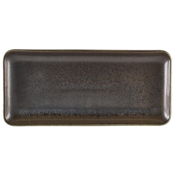 Picture of Terra Porc Black Narrow Rect Platter 31x14cm