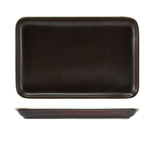 Picture of Terra Porc Black Rect Platter 30 x 20cm