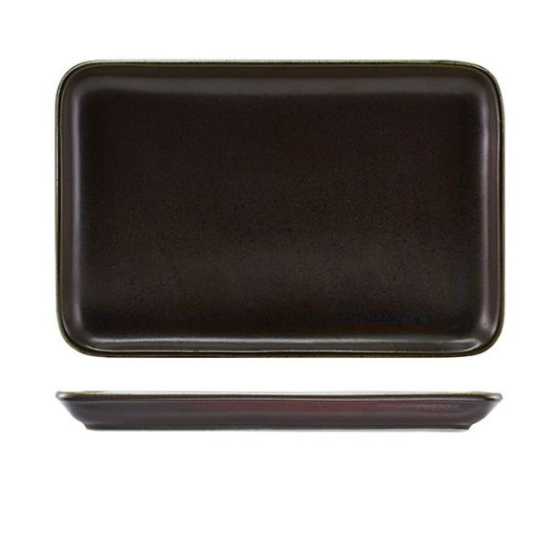 Picture of Terra Porc Black Rect Platter 30 x 20cm