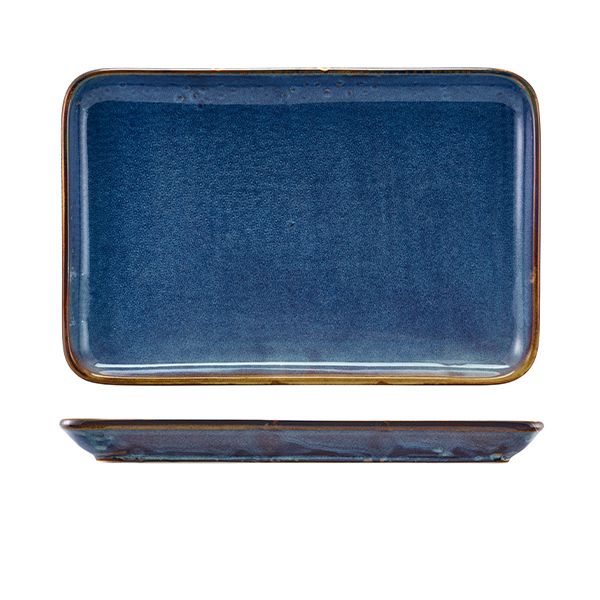 Picture of Terra Porc Aqua Blue Rect Platter 30 x 20cm