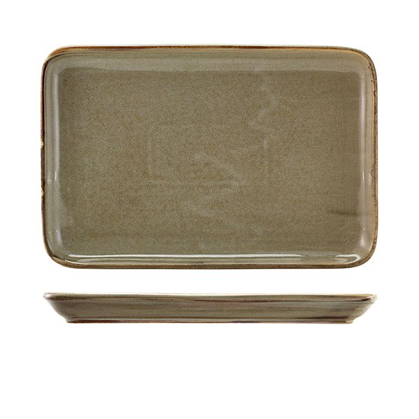 Picture of Terra Porc Grey Rectangular Platter 30 x 20cm