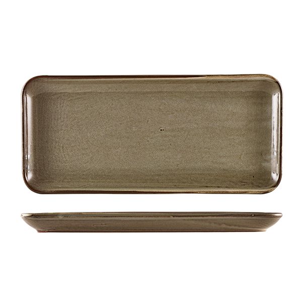 Picture of Terra Porc Grey Narrow Rect Platter 36x16.5cm