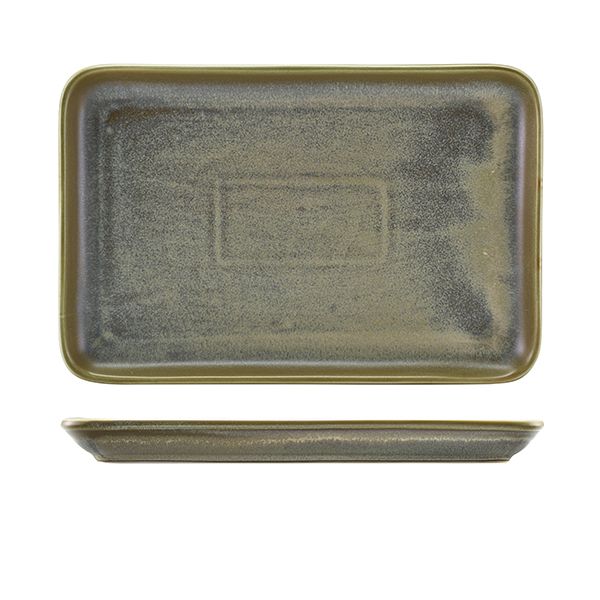 Picture of Terra Porc Matt Grey Rect Platter 30 x 20cm