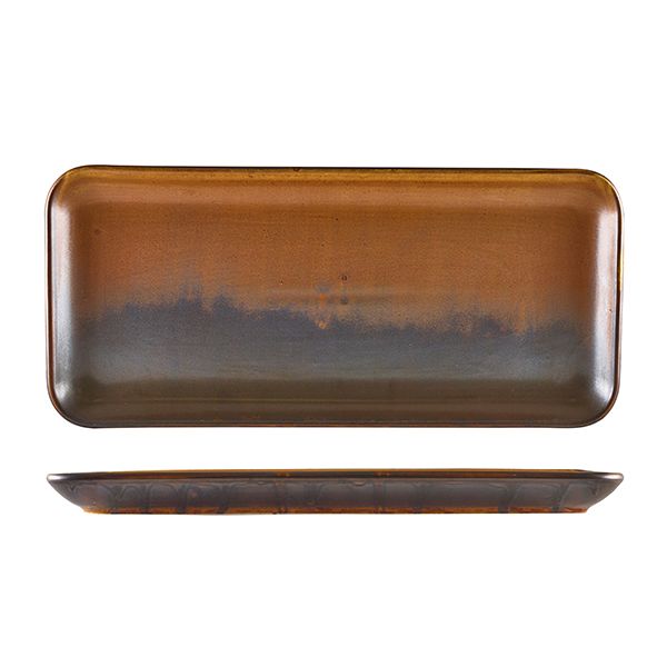 Picture of Terra Porc Rustic Copper Rect Platter 36cm