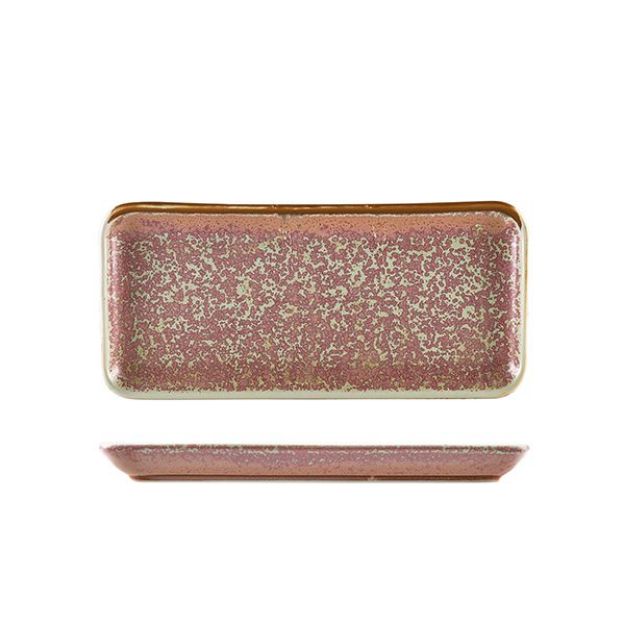 Picture of Terra Porc Rose Narrow Rect Platter 27x12.5cm