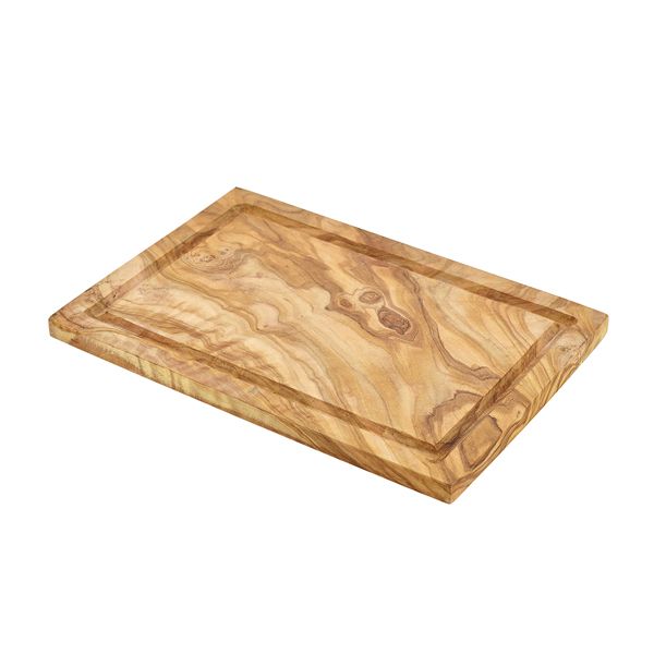 Picture of Olive Wood Serving Board W/ Groove 30 x 20cm