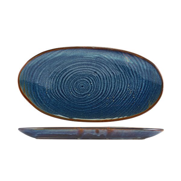 Picture of Terra Porc Aqua Blue Organic Platter 31cm