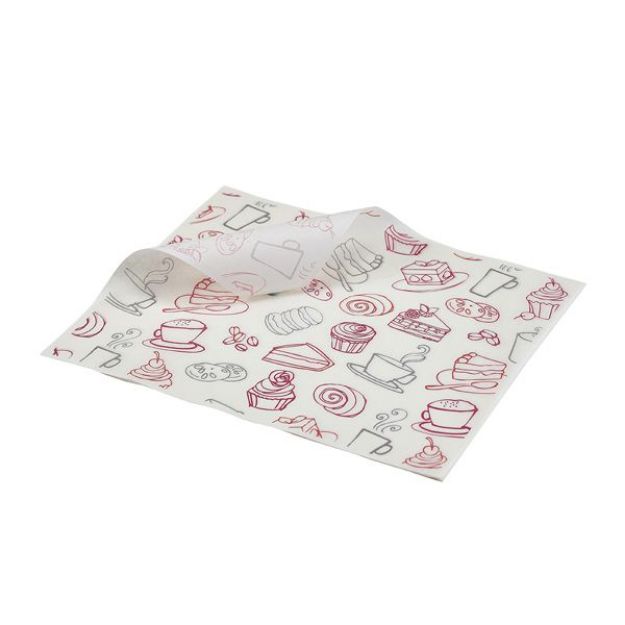 Picture of GW Greaseproof Paper Coffee & Cake 20x 25cm