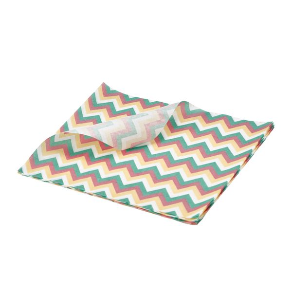 Picture of Greaseproof Paper Multi Chevron Print 25x20cm