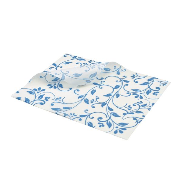 Picture of Greaseproof Paper Blue Floral Print 25 x 20cm