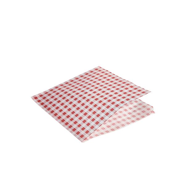 Picture of GreaseP Paper Bags Red Gingham Print 17x17cm