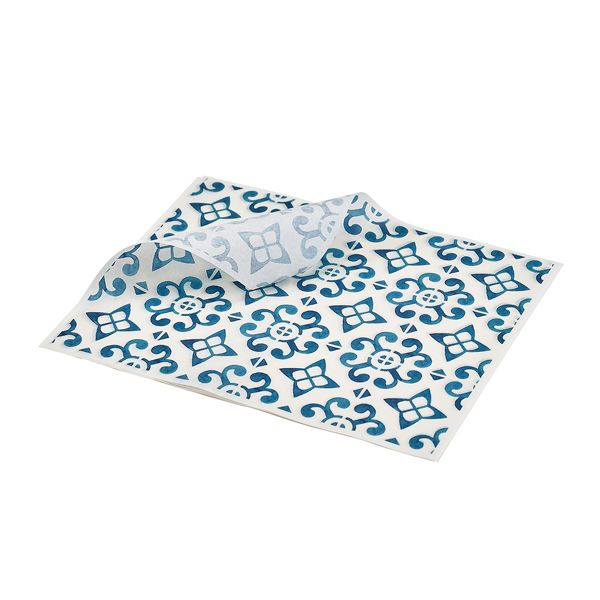 Picture of GW Greaseproof Paper Blue Mosaic 20 x 25cm