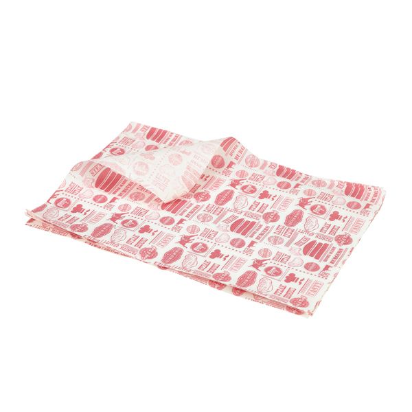 Picture of Greaseproof Paper Red Steak H. Design 25x35cm